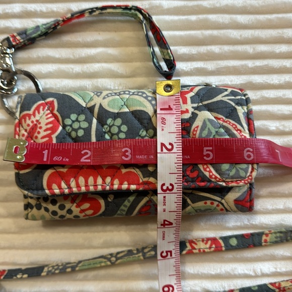 Vera Bradley Nomadic Floral Gray Snap Wallet Card Holder Wristlet and Lanyard - Picture 4 of 16